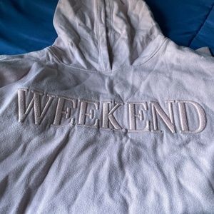 Weekend , pink no string hoodie